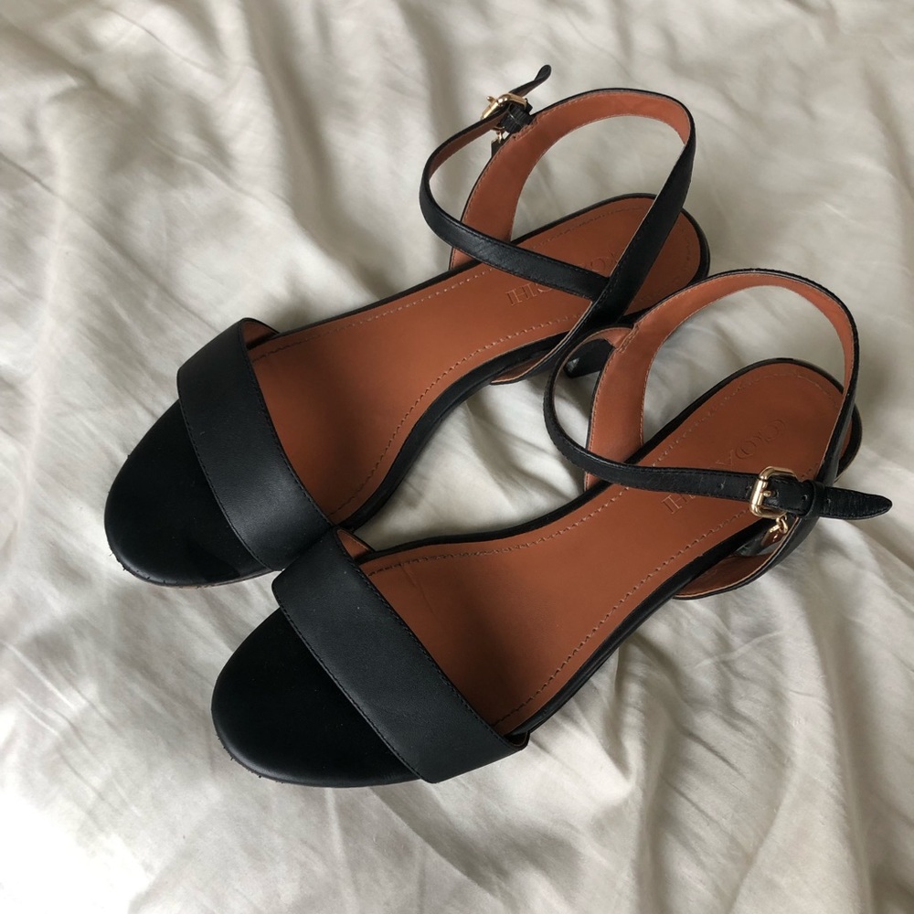 Coach black sandals